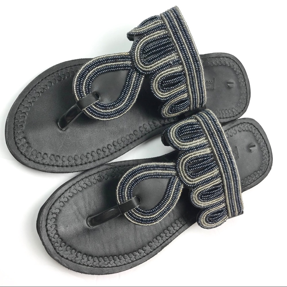 Her Best Foot Forward | Beaded Flip Flop Sandal 7